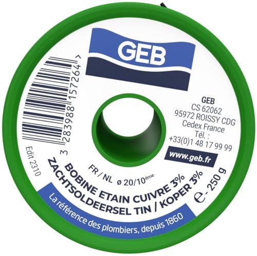 GEB - Fil étain/Cuivre 250 G - Amazon Espagne à 21.13€