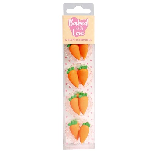Baked With Love 12 Carrots Sugar Decorations,Orange - Maison & Cuisine Amazon Royaume-Uni à 1.50€