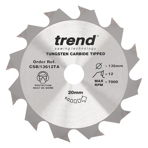 Trend Lame de Scie Circulaire Sans Fil Wood, Diamètre 136... - Bricolage & Outils Amazon France à 15.40€