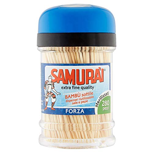 Samurai Stuzzicadenti in Bambu' in Dispenser, 280 Pezzi - Maison & Cuisine Amazon Italie à 1.95€