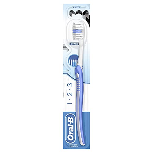 Oral-B 1-2-3 Indicator Handzahnbürste Mittel, 15.5 g - Beauté & Parfums en promo à 5.25€