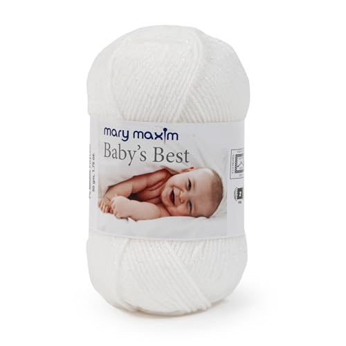Mary Maxim Baby's Best Pelote de laine Blanc brillant - Bébé & Puériculture Amazon France à 12.00€