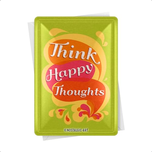 Nostalgic-Art Carte postale rétro, 10 x 14 cm, Think Happy... en promo à 3,75€ (-52%) sur Amazon FR