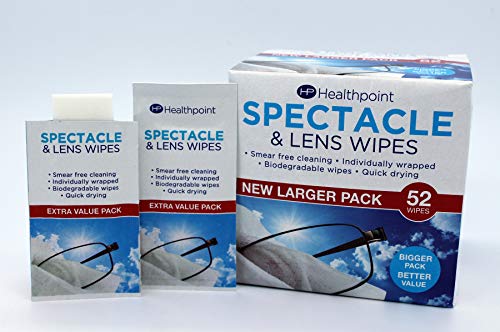 Spectacle and Lens Cleaning Wipes, Pack of 52 Wipes (Pack... - High-Tech & Électronique en promo à 1.49€