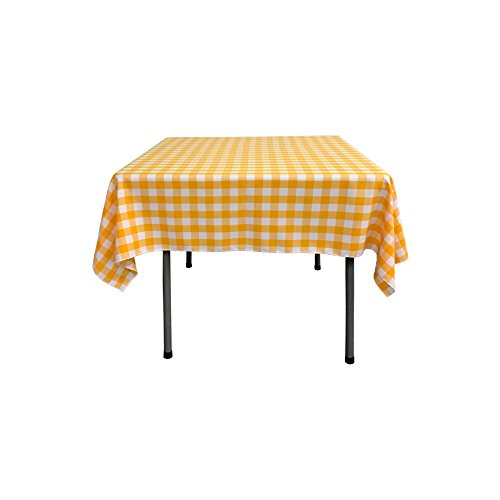 LA Linen Nappe à Carreaux Jaune foncé 147 x 147 cm - Auto & Moto Amazon France à 20.33€