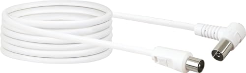 SCHWAIGER Antennen Anschlusskabel 75 dB, 5,0m, weiß, IEC... - Tech & Electronics Amazon Germany à 5.69€