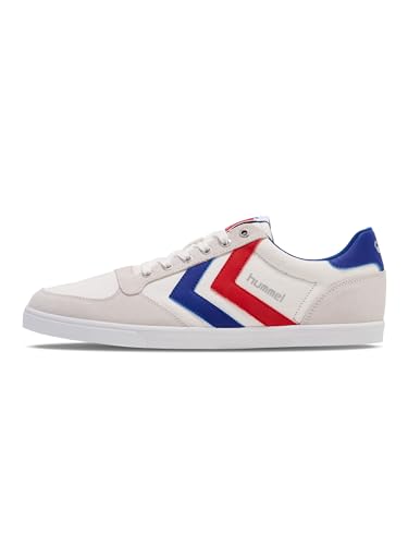 hummel Slimmer Stadil Low, White/Blue/RED/Gum, 36 - Amazon Germany à 18.32€