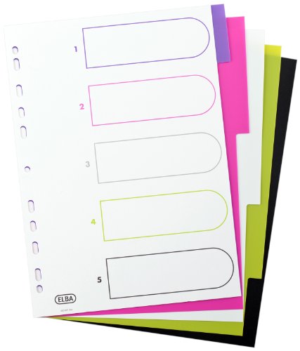 Oxford A4 Kunststoff-Register myColour blanko 5 Blatt... - Amazon Allemagne à 26.43€