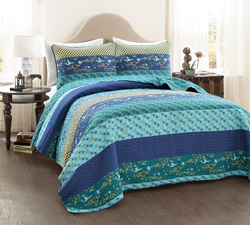 Lush Decor Quilt Striped Pattern Reversible 3 Piece Bedding... - Maison & Cuisine Amazon Allemagne à 69.15€