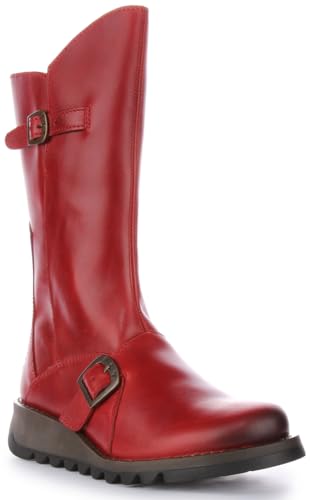 Fly London Mes 2, Botas con hebilla, Mujer, Rojo Red 001... - Amazon Espagne à 60.51€