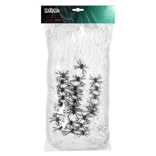 Boland Décoration Toile daraignée Blanche avec araignées... - Home & Kitchen Amazon France à 6.98€