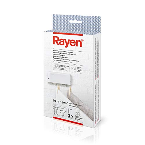 Rayen | Ausziehbarer Wäscheständer 2 Seile | Wandmontierter... - Maison & Cuisine Amazon Allemagne à 12.73€