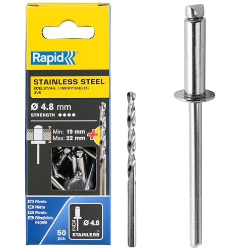 Rapid Scatola da 50 Rivetti in Acciaio Inossidabile da Ø4.8... - Maison & Cuisine Amazon Italie à 14.13€