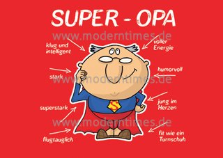 Grusskarte, Super Opa, 7,8x5,5cm , faltbar mit kleinem... - Livres & eBooks Amazon Allemagne à 1.45€