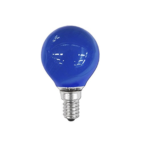 Clar-leuci Ampoule à incandescence sphérique Bleu 25 W 230... en promo à 2,98€ (-82%) sur Amazon FR