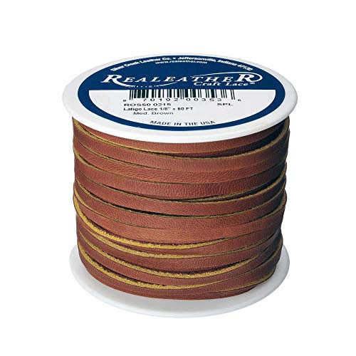 Realeather Latigo Lace Spool, 1/8"x50', Medium Brown - Loisirs Créatifs Amazon Allemagne à 27.66€