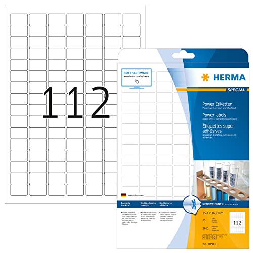 HERMA Extra Strong Adhesive Labels, 112 Labels per A4... - Maison & Cuisine Amazon Royaume-Uni à 13.17€