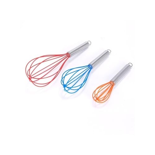 MSV Lot de 3 fouets de cuisine en Inox Rouge, Bleu & Orange - Maison & Cuisine Amazon France à 9.10€