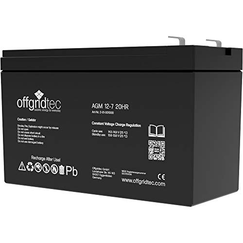 Offgridtec 7 AH C 10 AGM batteria solare per applicazioni... - Sports & Fitness Amazon Italie à 16.30€