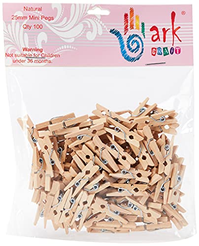 arkCRAFT Lot de 100 Mini Pinces à Linge en Bois (Naturel) - Bricolage & Outils Amazon France à 8.06€