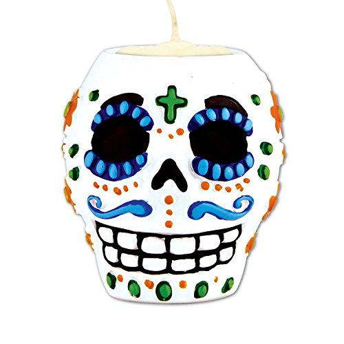 Beistle 6 Piece Day of The Dead Male Tea Light Holder, White - Home & Kitchen Amazon UK à 18.47€