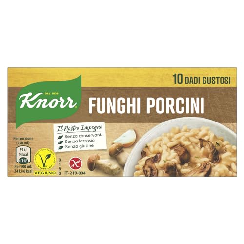 Knorr Funghi Porcini senza Conservanti, 10 Dadi, 100g - Épicerie Amazon Italie à 1.34€