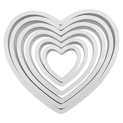PME Set of 6 Classic Cookie Cutters, Heart, White - Maison & Cuisine Amazon Royaume-Uni à 3.10€