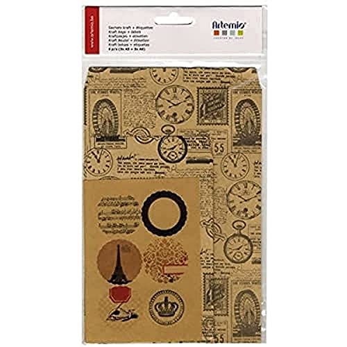 Artemio Kraft Buste ed Etichette con Illustrazioni - Loisirs Créatifs Amazon Italie à 8.22€