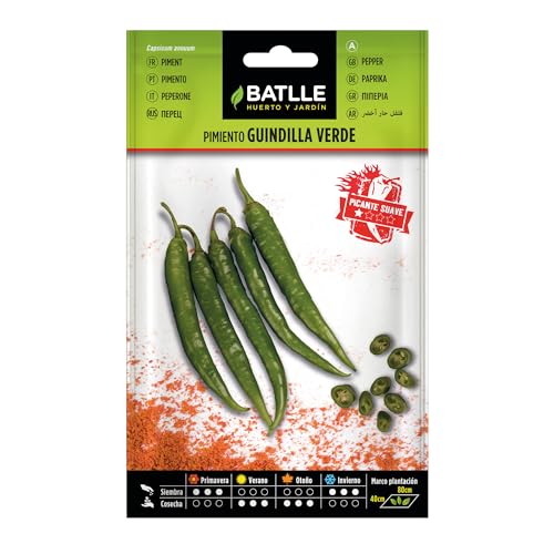 Batlle Vegetable Seeds - Green Chilli Pepper (2g) - Épicerie Amazon Royaume-Uni à 1.42€