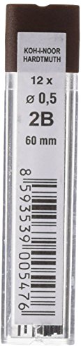 KOH-I-NOOR Fine Graphite Leads for 0.5mm Diameter 60mm 2B... - Fournitures Bureau Amazon Royaume-Uni à 0.99€