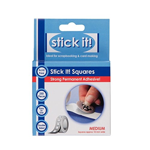 Stick It! Carrés Adhésifs (250pcs) - Moyen (10mm) - Tech & Electronics Amazon France à 6.69€