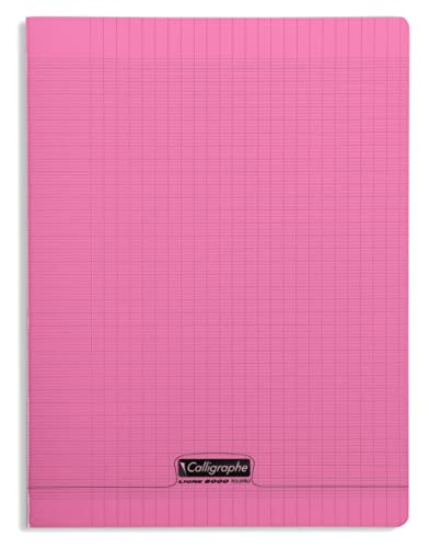CALLIGRAPHE Cahier piqué POLYPRO 24x32 cm 96p séyès 90g Rose - Fournitures Bureau en promo à 2.36€