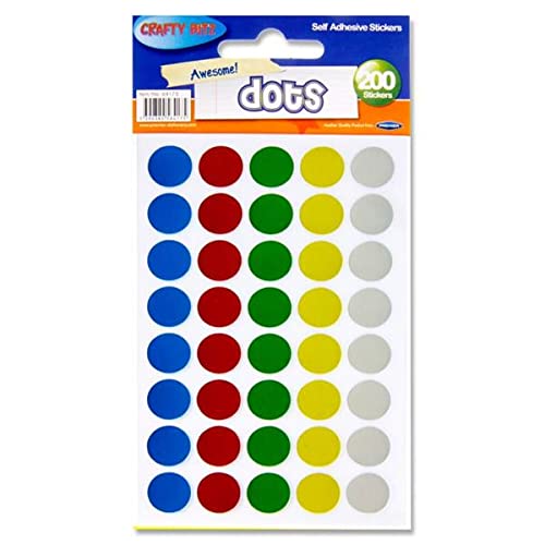 Premier Stationery Crafty Bitz Dots Stickers. Pack of 200 - Fournitures Bureau en promo à 1.85€