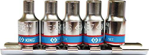 king tony Juego de 5 Vasos Torx E4 - E5 - E6 - E7 - E8 - Jouets & Jeux Amazon Allemagne à 14.53€