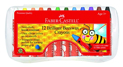 Faber-Castell 12 Count Brilliant Beeswax Crayons in Storage... - Loisirs Créatifs Amazon Allemagne à 19.99€