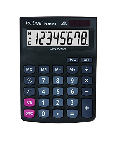 REBELL Panther 8 BX Office Calculator, RE-Panther 8 BX en promo à 4,99€ (-48%) sur Amazon FR