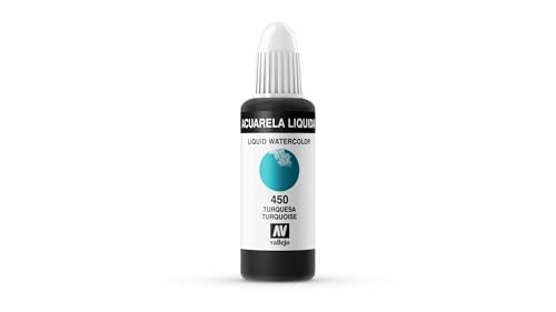 Vallejo - Acuarela líquida 32ml, color turquesa - Bon plan à 3.32€