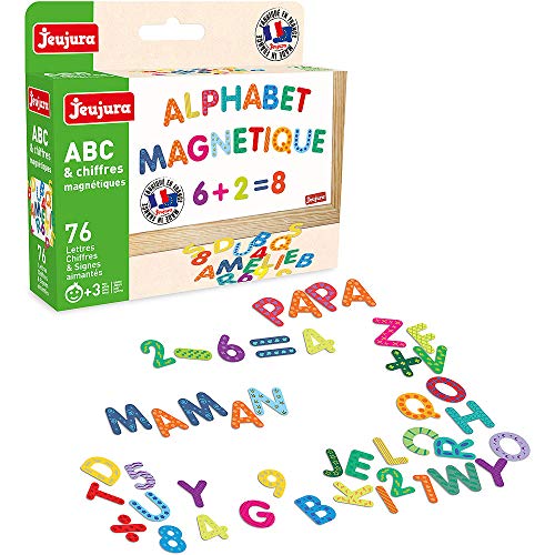 JeuJura Imanes ABC y NUMEROS - Caja con 75 Caracteres - Toys & Games Amazon Spain à 14.34€