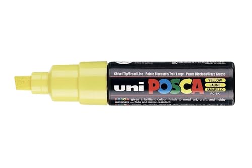UNI-BALL Marqueur Pte large biseautée POSCA PC8K 8mm Jaune - High-Tech & Électronique Amazon France à 6.02€