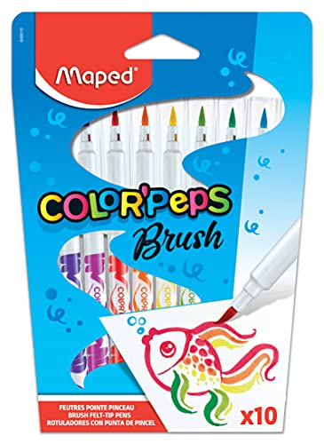 Maped Rotuladores de Colores para Niños, Color'Peps Brush... - Jouets & Jeux Amazon Espagne à 3.31€