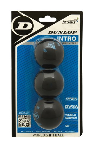 DUNLOP - Pelota de Squash Dunlop Intro (Punto Azul) Pack 3 - Amazon Spain à 15.15€
