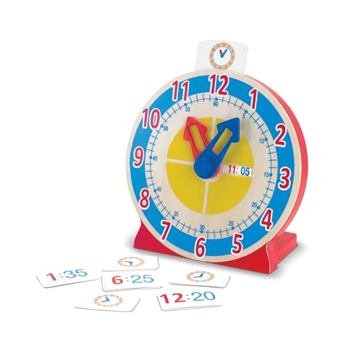 Melissa & Doug Horloge d'apprentissage en bois, Jouet de... - Jouets & Jeux Amazon France à 13.14€