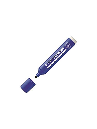Tratto, pennarello indelebile, punta a scalpello 2-6 mm, blu - Fournitures Bureau en promo à 1.10€