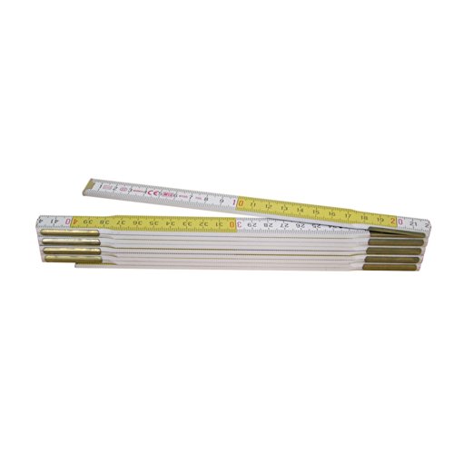 Metrica 23162 Metro, 2m, Decimali Rossi, Bianco/Giallo - Bon plan à 6.55€