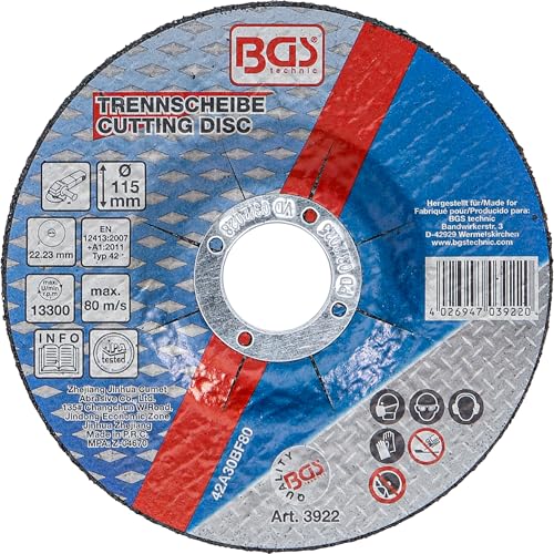 BGS 3922 | Trennscheibe für Metall | Ø 115 x 2,5 x 22,2 mm... - Bricolage & Outils Amazon Allemagne à 2.05€