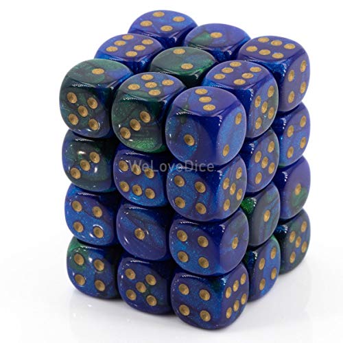 Dice Block with 36 d6 Gemini Blue-Green w/Gold - Jouets & Jeux Amazon Royaume-Uni à 12.19€