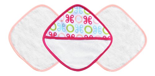 JJ Cole Washcloth and Bath Mitt Set, Pink Butterfly, 3... - Sports & Fitness en promo à 33.82€