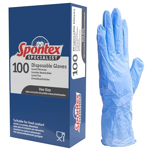 Spontex Specialist Disposable Nitrile Gloves | One Size |... - Maison & Cuisine Amazon Royaume-Uni à 7.01€