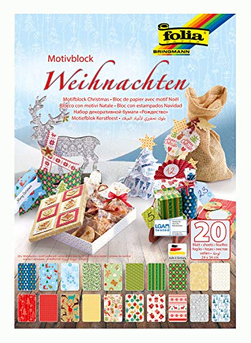 Folia 47249 – Bloc de diseño de Navidad, 270 g/m², Aprox.... - Amazon Espagne à 3.80€