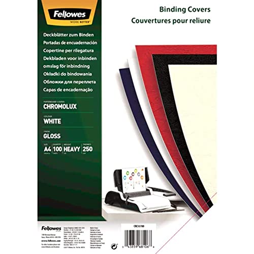 Fellowes A4 100 Percent Recyclable Chromolux Gloss Binding... - Sports & Fitness Amazon Royaume-Uni à 14.24€
